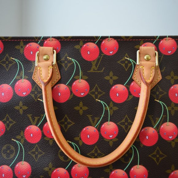 Louis Vuitton SAC Plat Hand Tote Bag Monogram Cherry - Picture 3 of 16